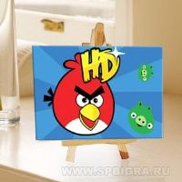 Раскраска по номерам на холсте "Angry Birds", 15x20 см