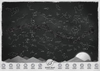 Светящаяся карта звездного неба Star Light Map