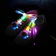 Светящиеся LED шнурки для обуви из нейлона, 1 пара , меняющие цвет - Светящиеся LED шнурки для обуви из нейлона, 1 пара , меняющие цвет