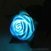Роза светящаяся синяя 35 см