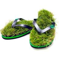 Тапочки - сланцы с травой &quot;Зеленая лужайка&quot; - Тапочки - сланцы с травой "Зеленая лужайка"