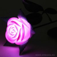 Роза светящаяся розовая 35 см