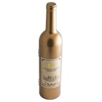 Подарочный винный набор сомелье в виде бутылки 32 см, 5 в 1, золотистый